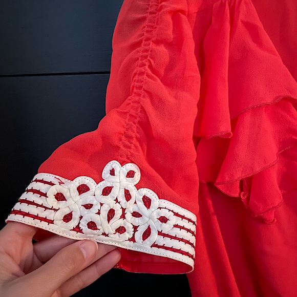 Beautiful Red Odille Blouse from Anthropologie - Picture 3 of 7